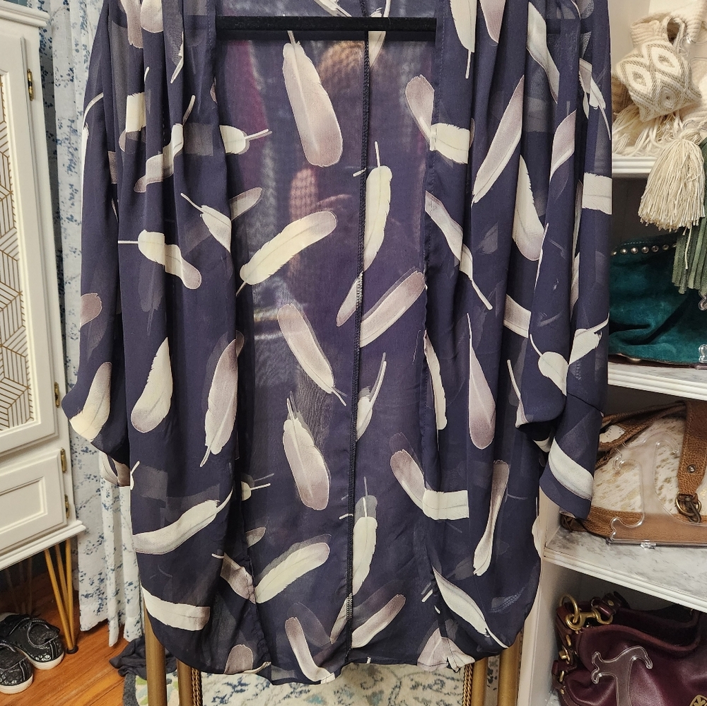 Navy blue kimono